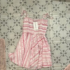 Chesley Pink Patterned Kids Dress